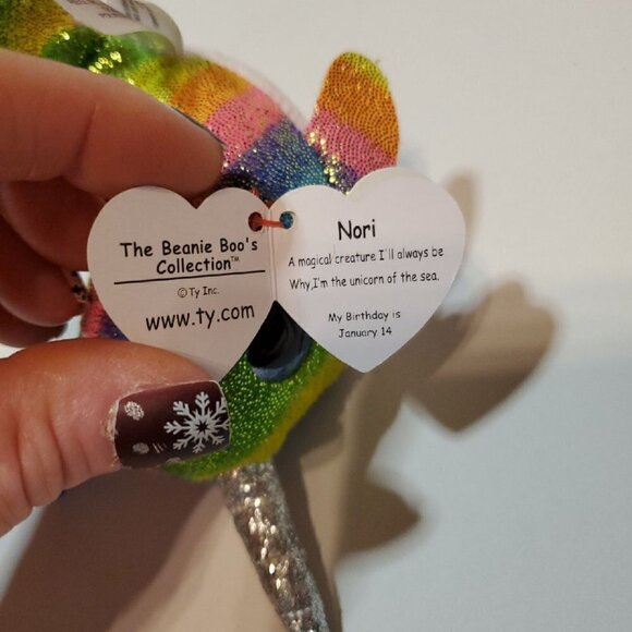 Ty Beanie Boo Nori & Mini Nori - Picture 12 of 12